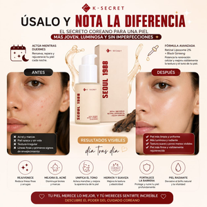 ✨🇰🇷 Sérum Coreano Rejuvenecedor Antiacné y Antiedad con Retinal 2% + Ginseng Negro ✨